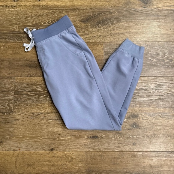 FIGS Zamora Jogger Scrub Pant XS Petite Vapor Blue Space Dye XSP - Picture 1 of 7